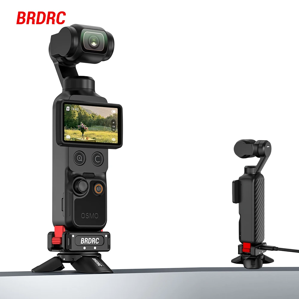 

BRDRC Pocket 4 Mini Tripod Kit for DJI Osmo Pocket 4 Magnetic Metal Tripod Travel Vlog Video Recording Livestreaming Accessories
