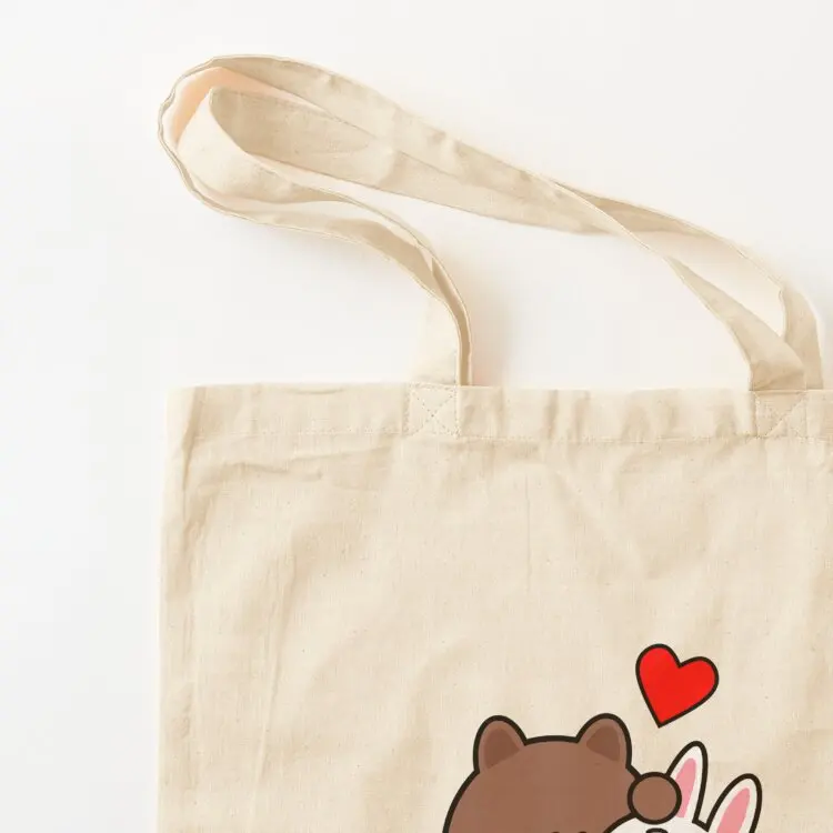 Brown and Cony Love Me Tender Classic T-Shirt Tote Bag tote bag screen Shopper Canvas shoulder bag Shopper