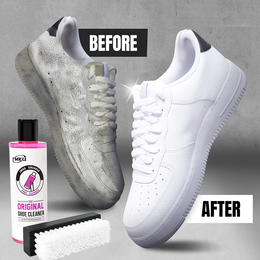 Shoe Cleaner Kit - Sneaker Cleaner Solution with Shoe Cleaning Brush & Microfiber Cleaning Cloth for Canvas，Pu，Mesh，Fabric