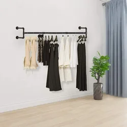 Industrial Feng Shui Pipe Hanger Iron Art on The Wall Clothing Store Display Shelf  Hanging  Rack Wholesale