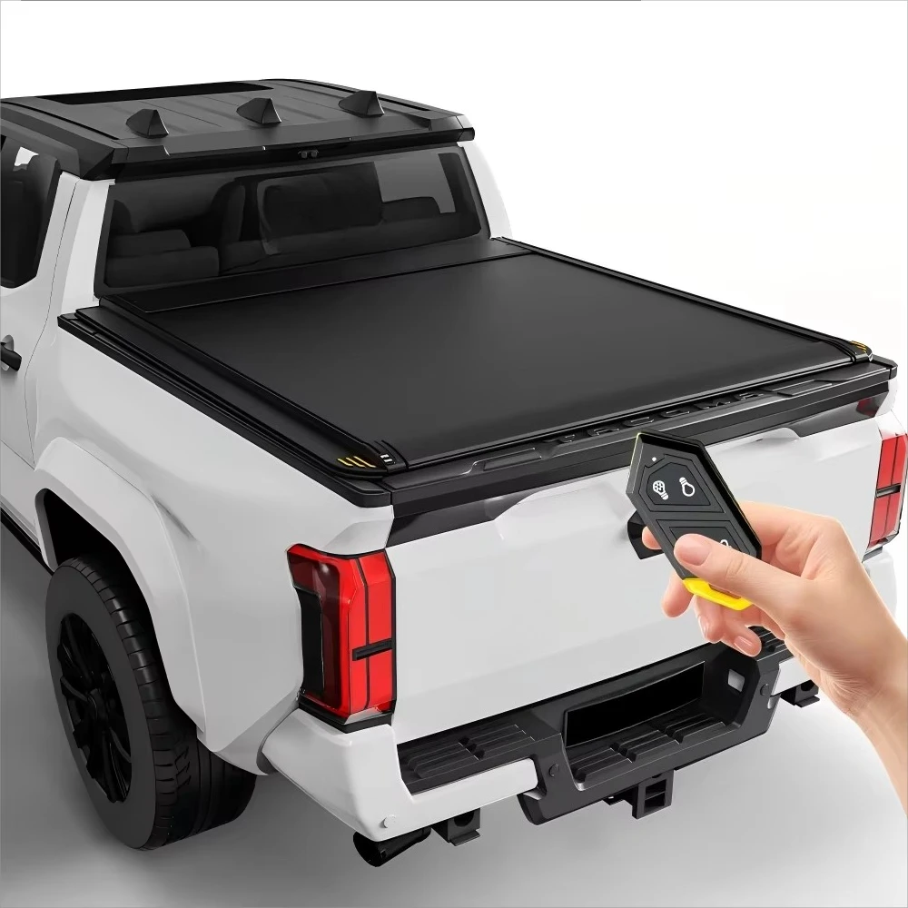 Factory Direct Electric Retractable Tonneau Cover  for Tacoma Pickup Truck Bed Waterproof Aluminum Alloy Roller