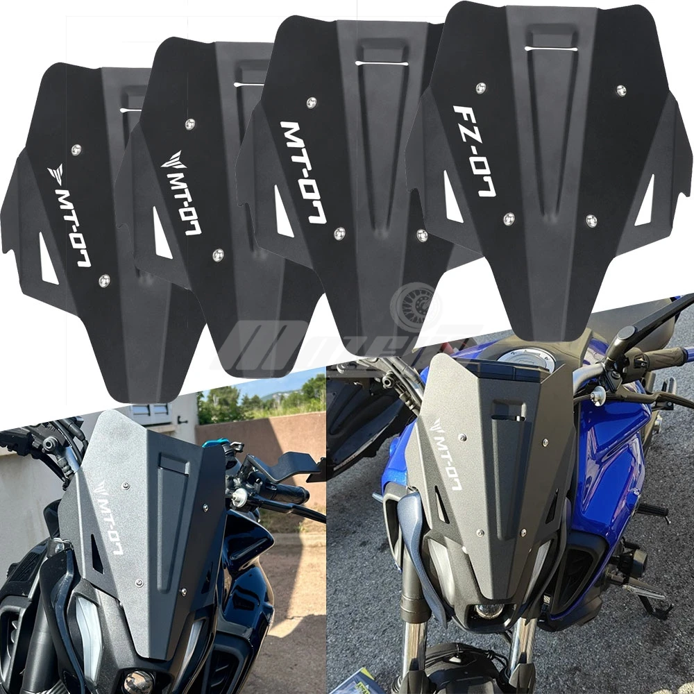 

Motorcycle CNC Aluminum Windshield Sport Windscreen Wind Deflector Cover Kits For YAMAHA MT07 MT-07 MT 07 2021 2022 2023 2024