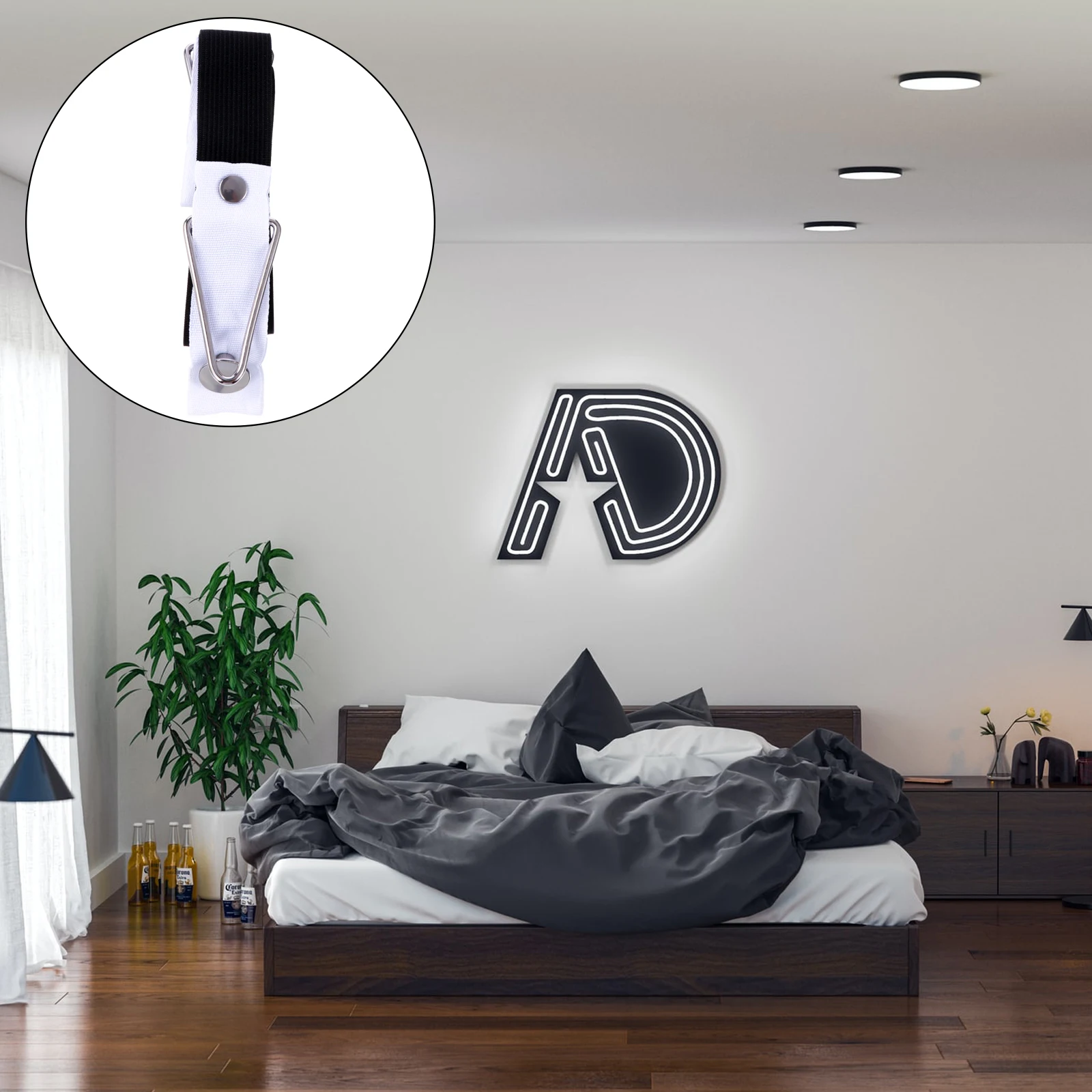 

4 Pcs Quilt Clip Stable and Non-slip Fasteners Comforter Fixed Clips Folding Black Bed Sheet Holders Elastic Band Safe