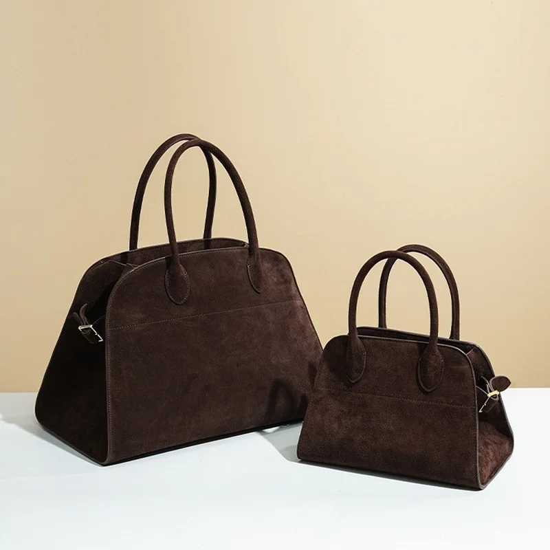 

New Fashion Retro Matte Leather Women's Bag Suede Large Capacity Commuter Shoulder Crossbody Bag Handbag Stylish European Design
