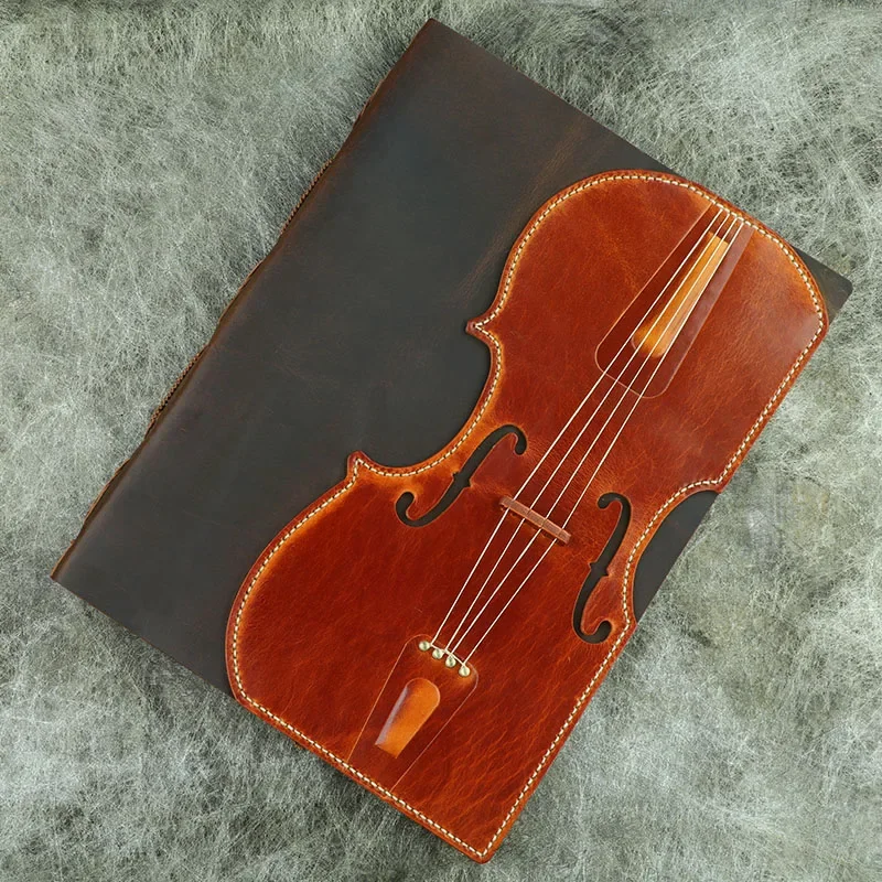 Genuine leather sheet music clip cello a4 insert handmade thickened cowhide sheet music book