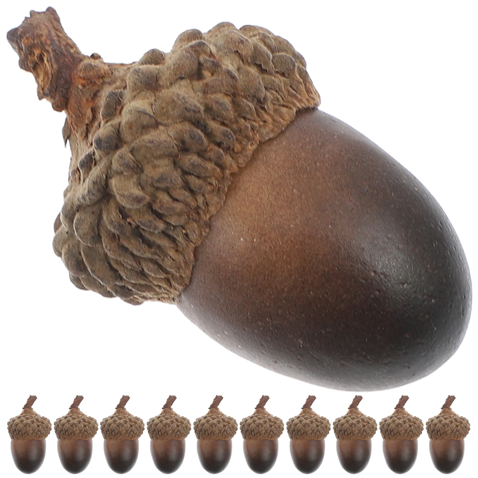 60 Pcs Home Decor Artificial Nuts Acorn Ornaments Child Acorns for Decorations Plants Indoor