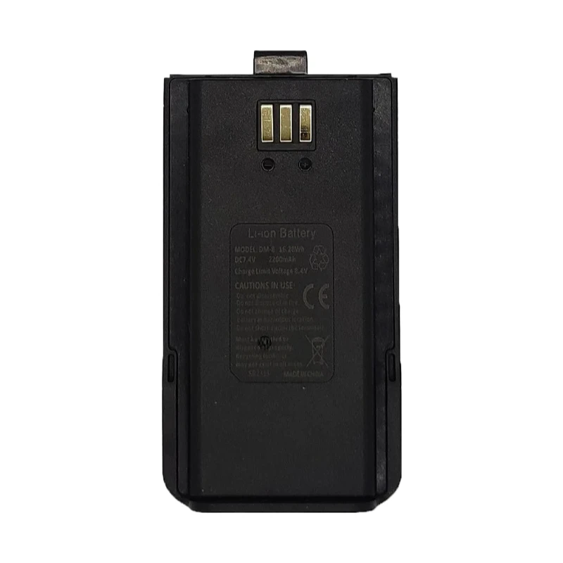 7,4 V 2200mAh para BAOFENG DM-8 DM-1801 Walkie Talkie batería de iones de litio Compatible DR-1801UV DM-860 BF-H6 Radios batería adicional