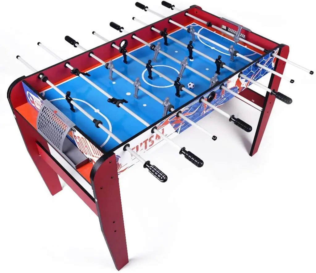 

Table Football 4FT Foosball Table with 8 Pole Children Wooden Educational Indoor Game Toy