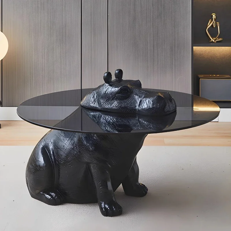 

Italian hippo coffee table small apartment personalized creative animal coffee table