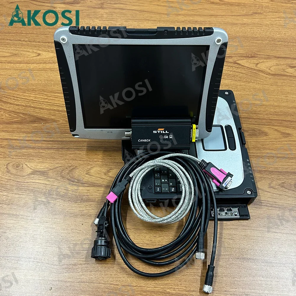 Akosi Forklift diagnostic tool STILL interface For still canbox OEM Diagnostic Adapter +CF19 Laptop Install software