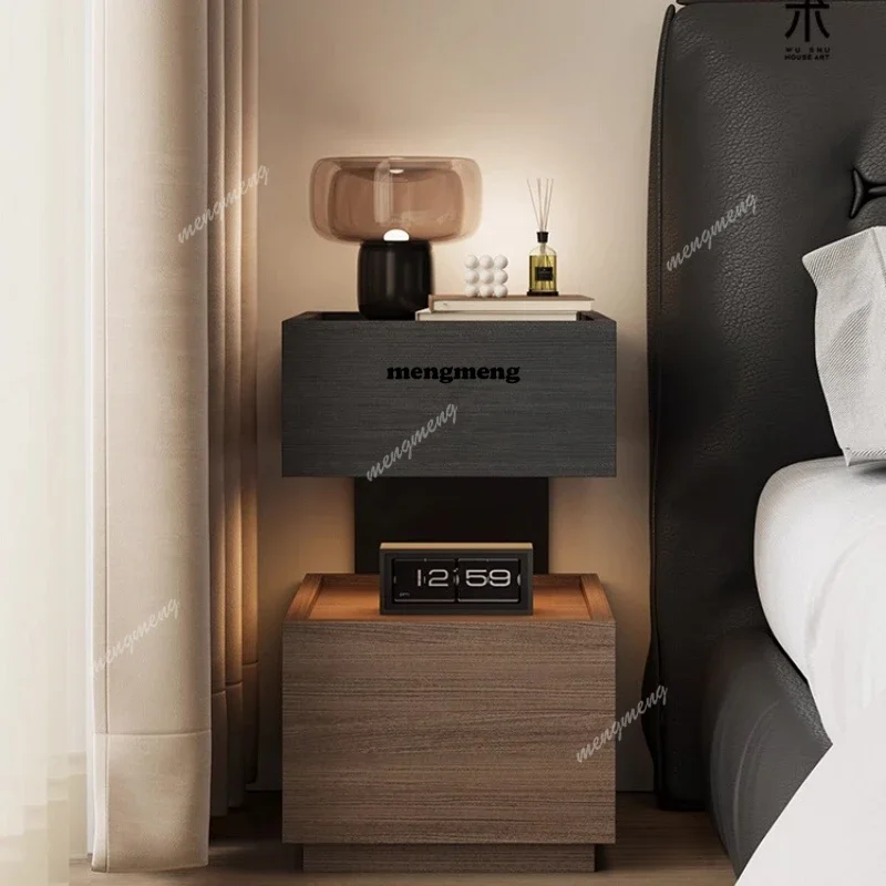 Swivel Safe Bedside Table Brass Charging Industrial Vintage Bedside Table Modern Gothic Sillones Modernos Home Furniture