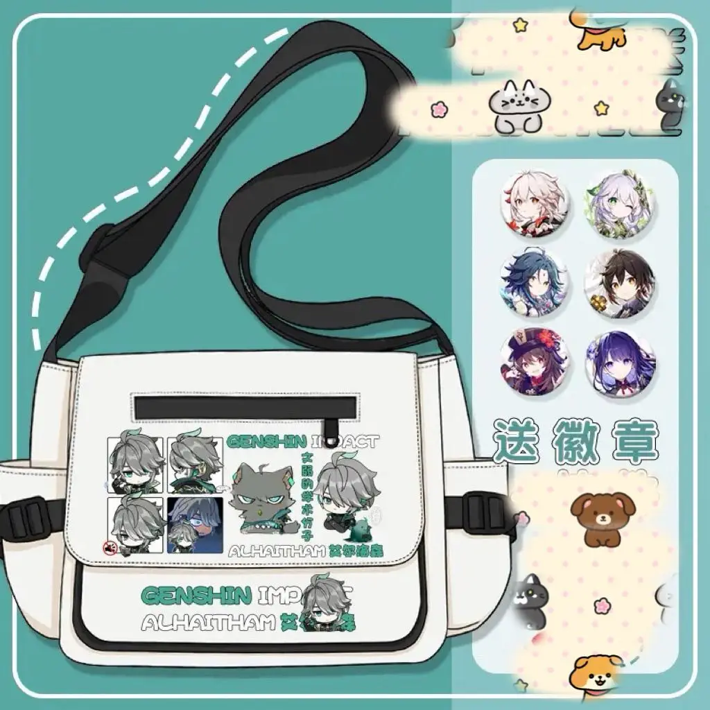 Genshin Impact Single Shoulder Versatile Large Capacity Crossbody Bag For Middle College High School Students, Unisex Coup