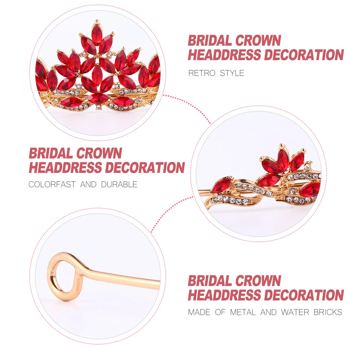 

Bridal Rhinestone Crown Headpiece for Wedding Women Elegant Formal Event Hair Accessory Party Prom Jewelry Gift