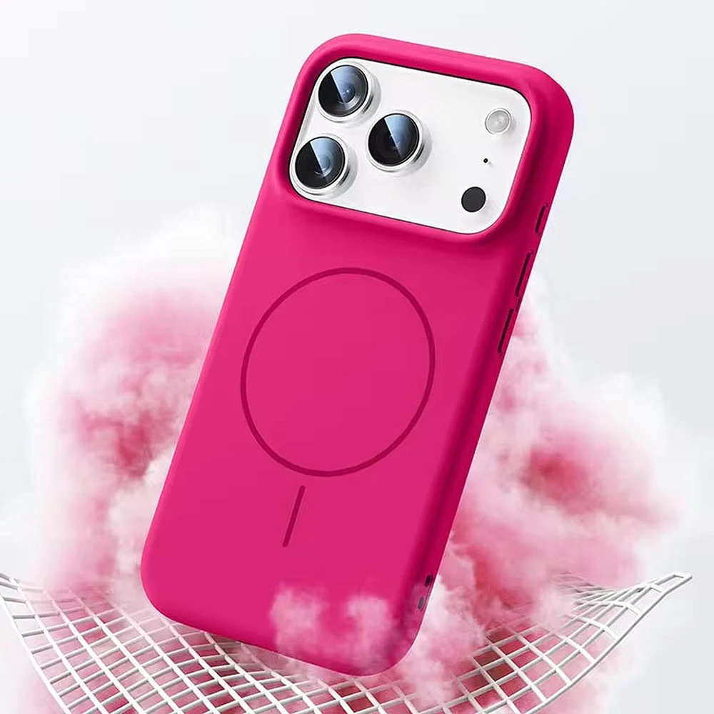 Luxuriöse Flüssigsilikon-Magnetische Handyhülle für iPhone 18 17 16 15 14 12 13 Pro Max für Magsafe Kabelloses Laden Weiche Rückseite – Detail 6