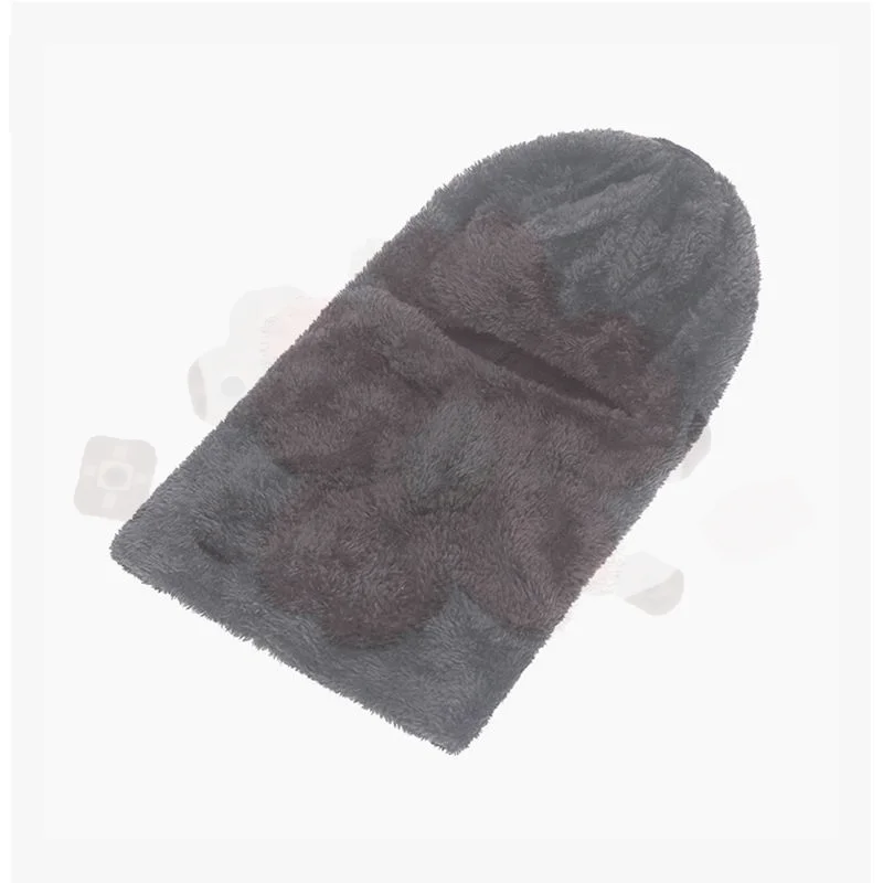 2 In 1 Unisex Thermal Winter Beanie Hat Windproof Ear Neck Cover Warm Cap for Skiing Cycling Outdoor Sports