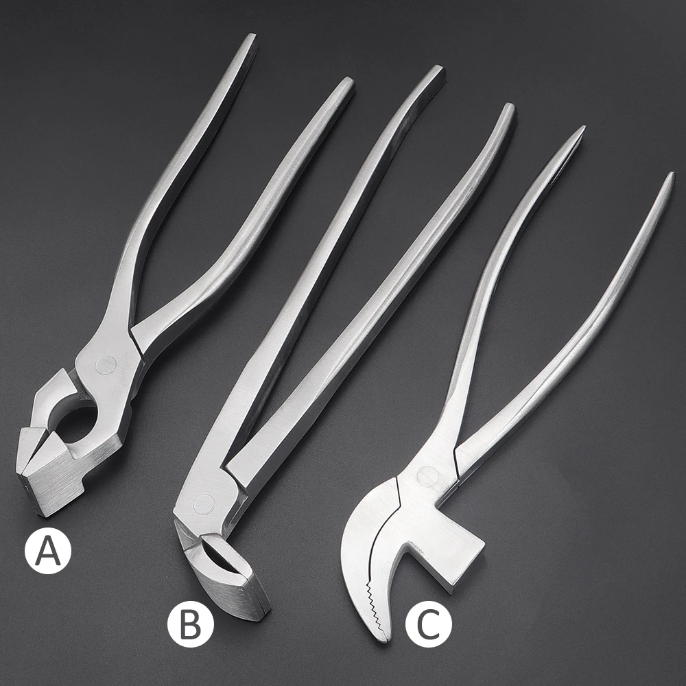Flat, Straight & Curved Pliers for DIY Leather Craft, Leathercraft Edge Adjusting Tool, Precision Working,Wallet Making Projects