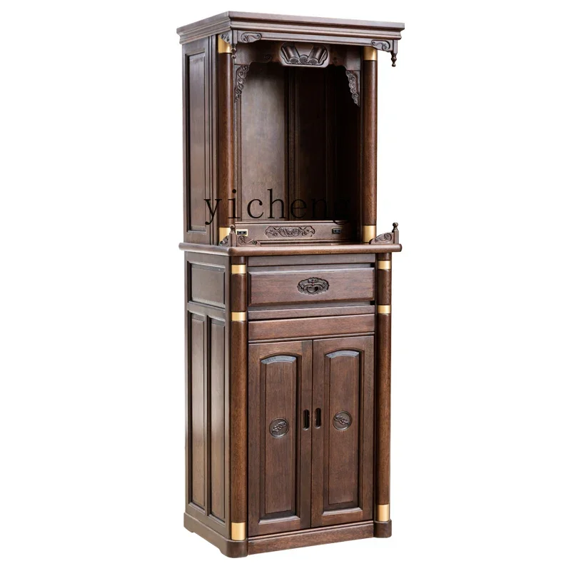 G2  Shrine Solid Wood Buddha  Clothes Closet God of Wealth Cabinet Altar   Bodhisattva Worship Table