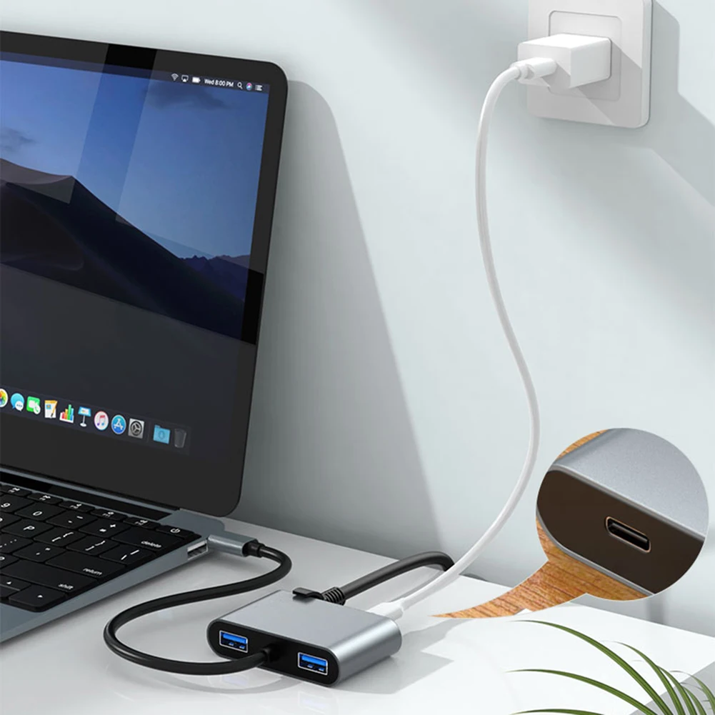 1000Mbps USB C إلى محول إيثرنت 60 واط PD Type-C شحن ميناء محول الشبكة نوع C إلى RJ45 شبكة LAN محول لأجهزة الكمبيوتر المحمول