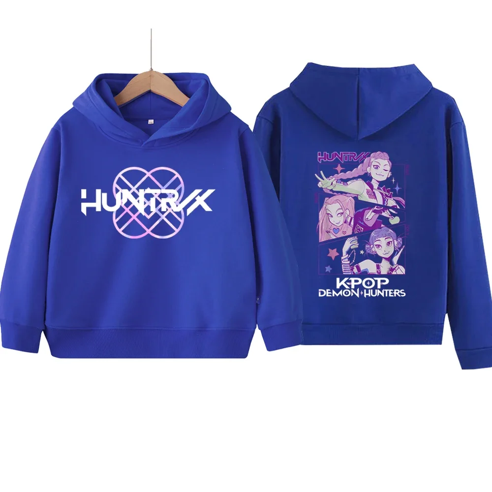 Kpop Demon Hunter infantil com capuz Harajuku Hip Hop pulôver tops moletom presente