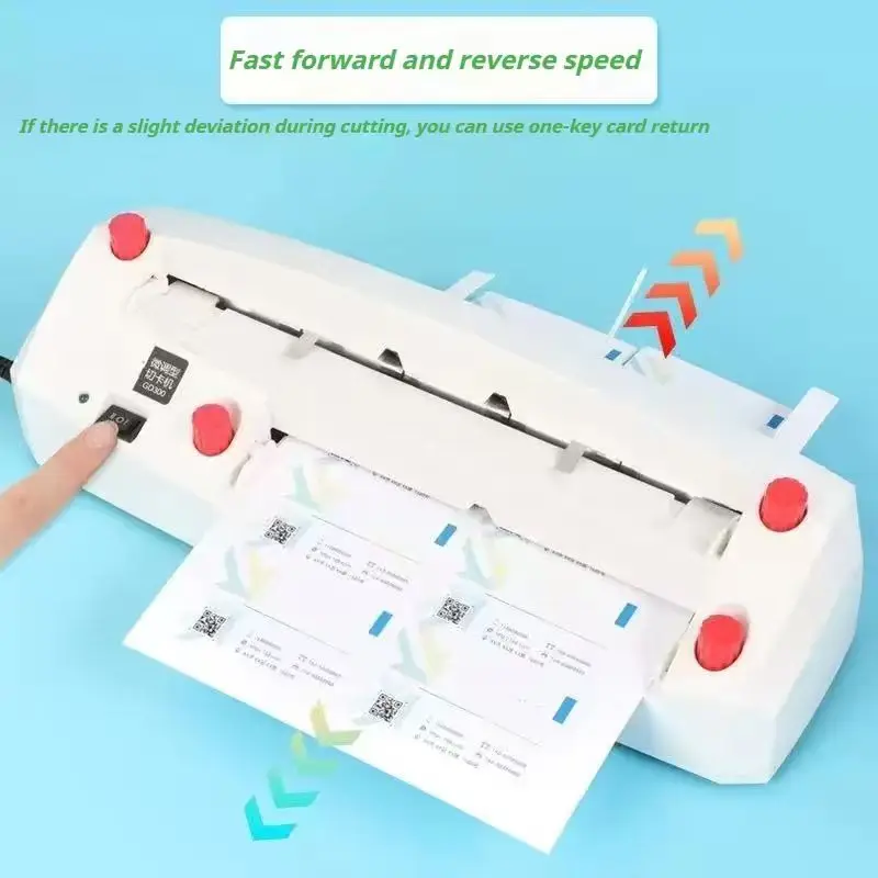 SK316 Electric Smart Business Card Cutter, Fine Adjustment Accuracy, No Paper Jam Micro Adjustment Function, 90*54mm Right Angle