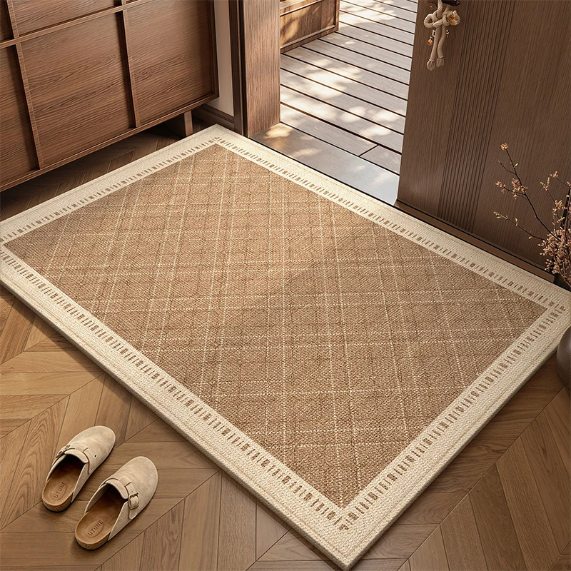Entrance Doormat Comfortable Loop-pile Carpet Stain-resistant Wear-resistant Floor Mats Modern Minimalist Home Decoration Rug