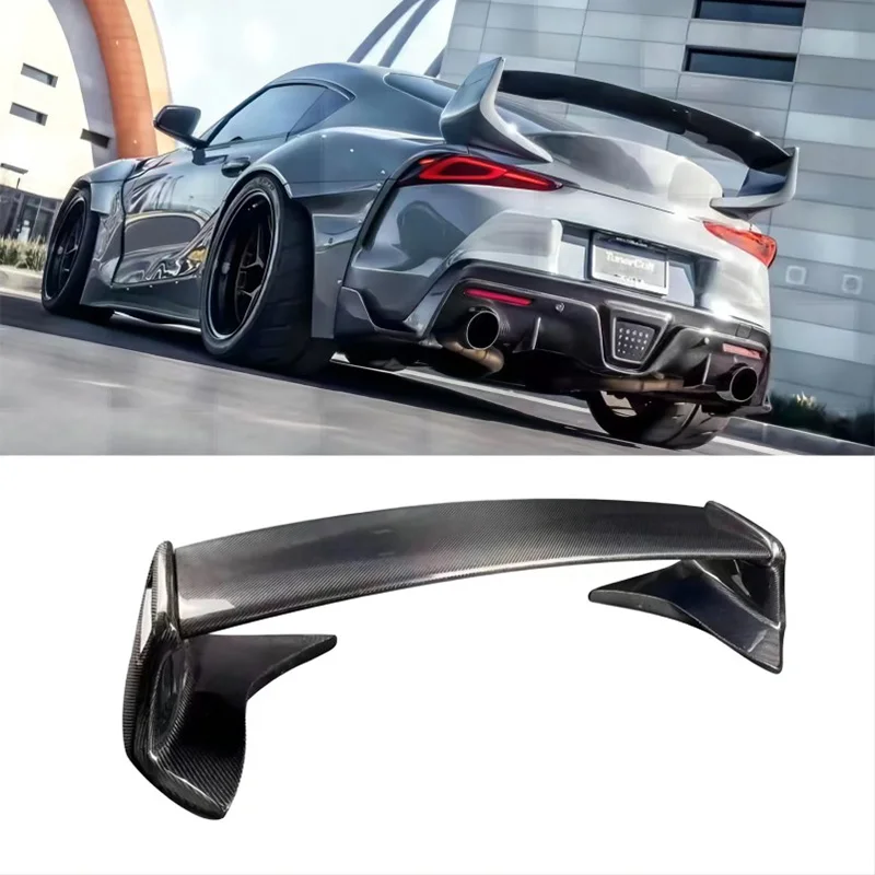 For Toyota SUPRA A90 Carbon Fiber Rear Wing Body Adjustment Kit Rear Case Cover Spoiler