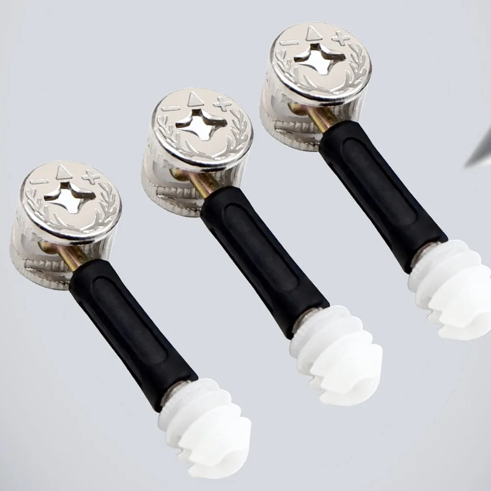 5/10/25/50Sets 3 in 1 Furniture Connecting Hardware Set Cam Screw Eccentric Wheel Nut Cam Lock Nut for Wardrobe Splicing Cabinet