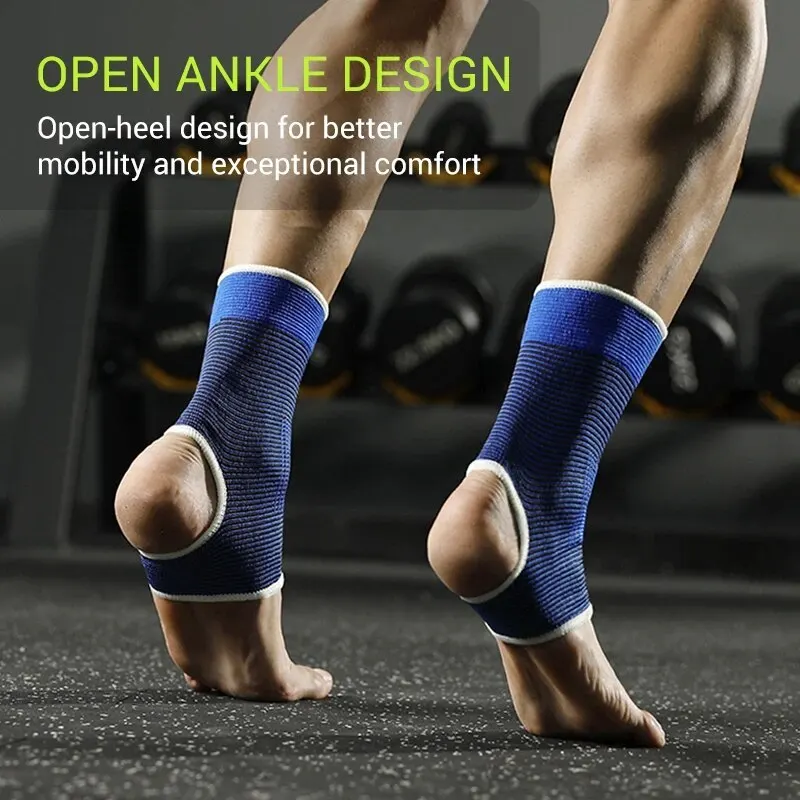 Cozy Knitted Compression Ankle Support Brace Socks Men Elastic Breathable Anti Sprain Foot Sleeve for Sports Running Gym Fitness