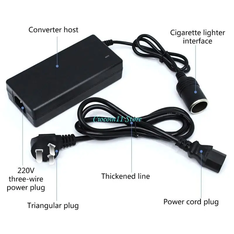 Y1UB Car Cigarette 220V to 12V 6A/8A Power Converter Chargers Transform