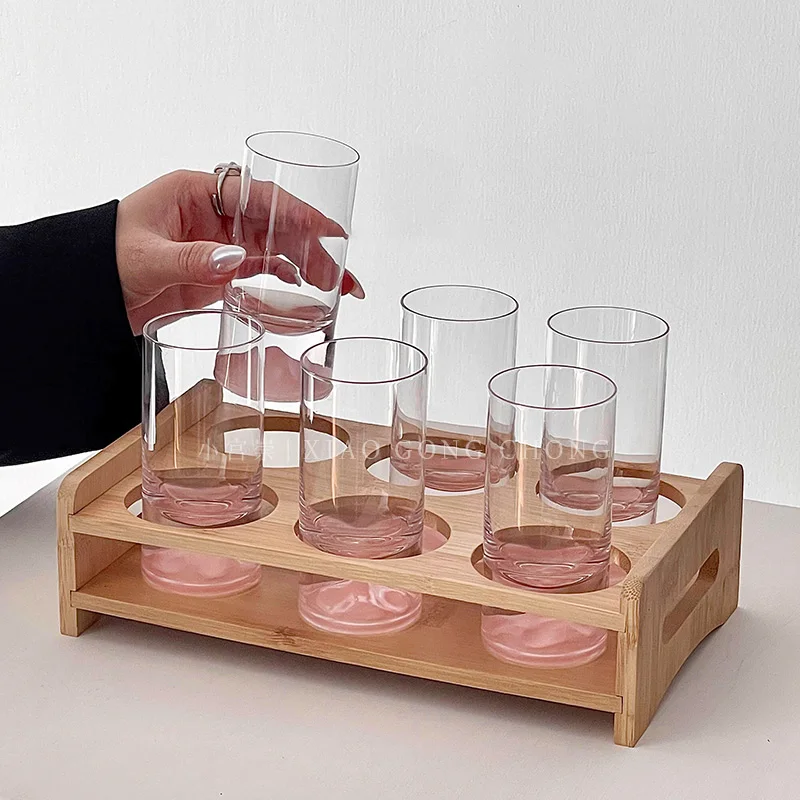 الوردي جبل الزجاج الأبيض كأس النبيذ مجموعة المنزل برواري كوب واحد ضوء الفاخرة الراقية كوب الخمور الصغيرة كوب الخمور القوي #4