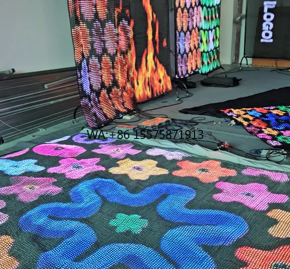 

InVisia Magic Carpet F g LED Disp y Transparent Flexible Waterproof Polyester LED B nket Film Billboard Concert Event