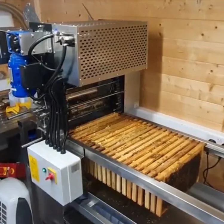 Automatic Roller Bee Frame Uncapper 180pcs/h Manual Honeycomb Uncapping Honey Machine