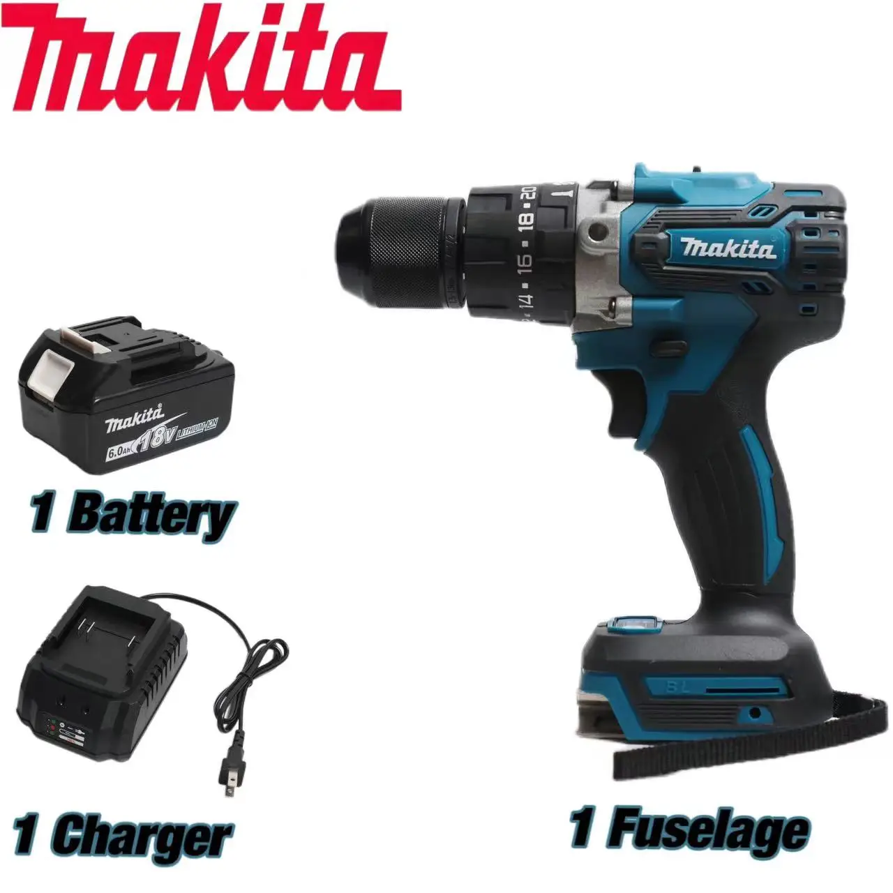 Makita Electric Hand Drill Three-Function Impact Drill Household Electric Screwdriver DDF487 13mm