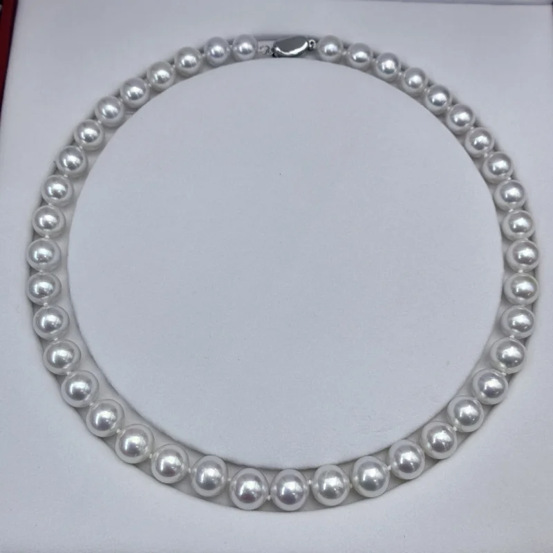 9-10mm with minimal blemishes, s925 sterling silver mother-of- necklace, freshwater pearl