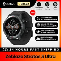 New Zeblaze Stratos 3 Ultra GPS Smart Watch Built-in Compass Barometric Altimeter Dual-band GNSS Make/Answer Phone Calls Watch