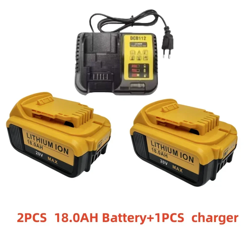 Batería 100% Original para herramienta eléctrica Dewalt, 18000mAh, 20V, DCB206, 20V, 18.0Ah, DCB206, DCB205, DCB204-2