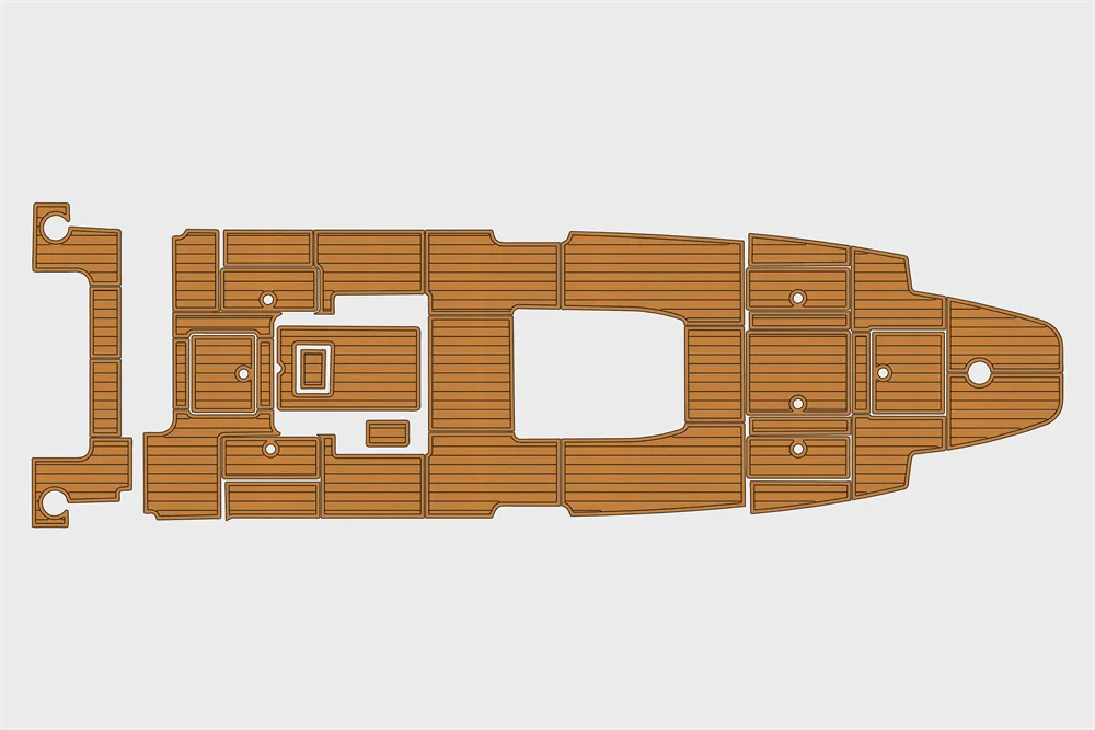 Eva foam Fuax teak seadek marine floor For Contender 34 Cockpit Swim Platform 1/4