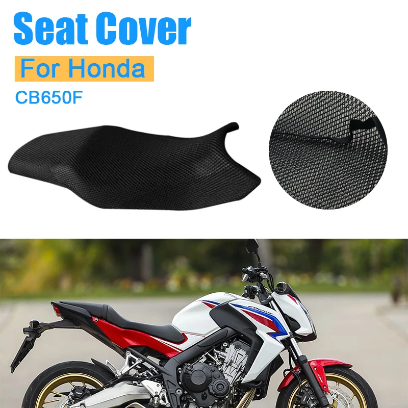 

For Honda CB650F CB 650 F CB650 650F 3D Mesh Seat Cover Breathable Airflow Cushion Waterproof Sunproof Durable