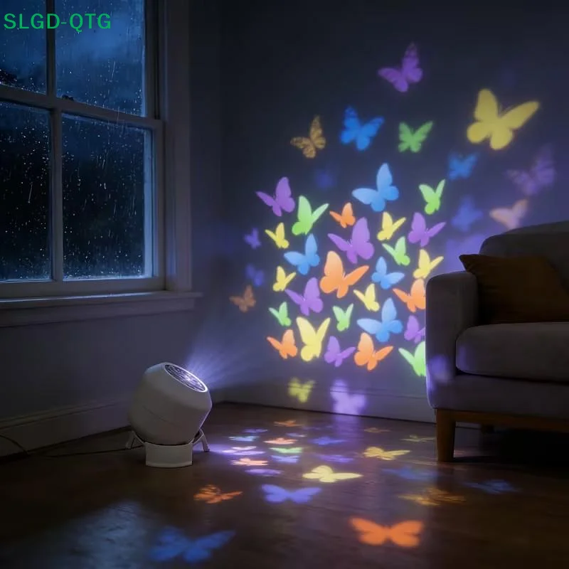 Hot Butterfly LED Projector Light With Vivid Colorful Projection Perfect For Bedroom Living Room Party Home Decoration