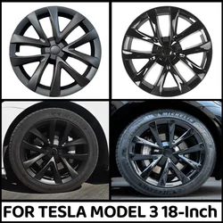 18 Inch Wheel Hub Cap For Tesla model 3  Wheel Cover Models Plaid Performance Replacemen Wheel Hubcap Full Rim Cover Accessories