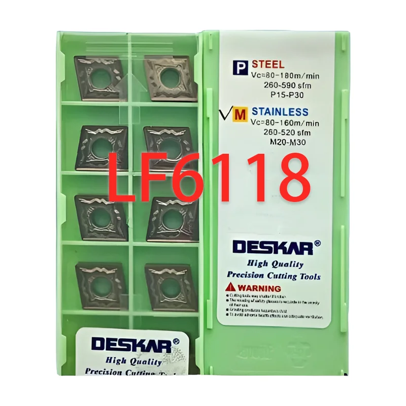 

CNMG120404-HS CNMG120408-HS LF6018 LF6118 DESKAR Turning Tool Carbide insert for stainless steel