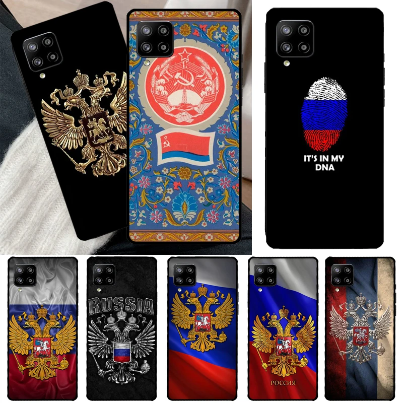 Russia Russian Flags Emblem Case For Samsung Galaxy A54 A34 A14 A13 A51 A71 A33 A53 A73 A12 A22 A32 A52 A72 A52S Cover