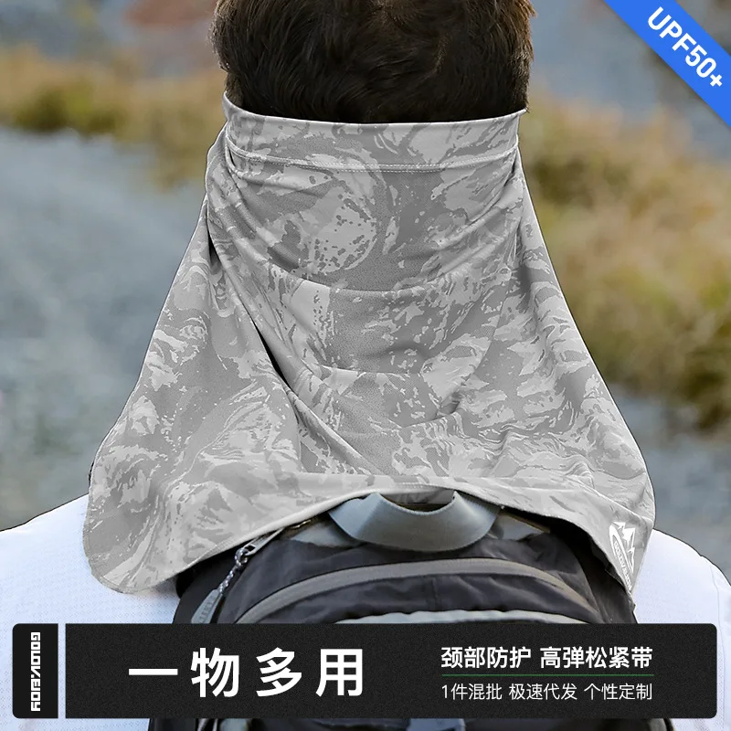 [REXCHI] Ice silk Hiking Scarves,sun-proof High Elastic Cycling Mask Sports Outdoor Fishing Neck Cover Headscarf