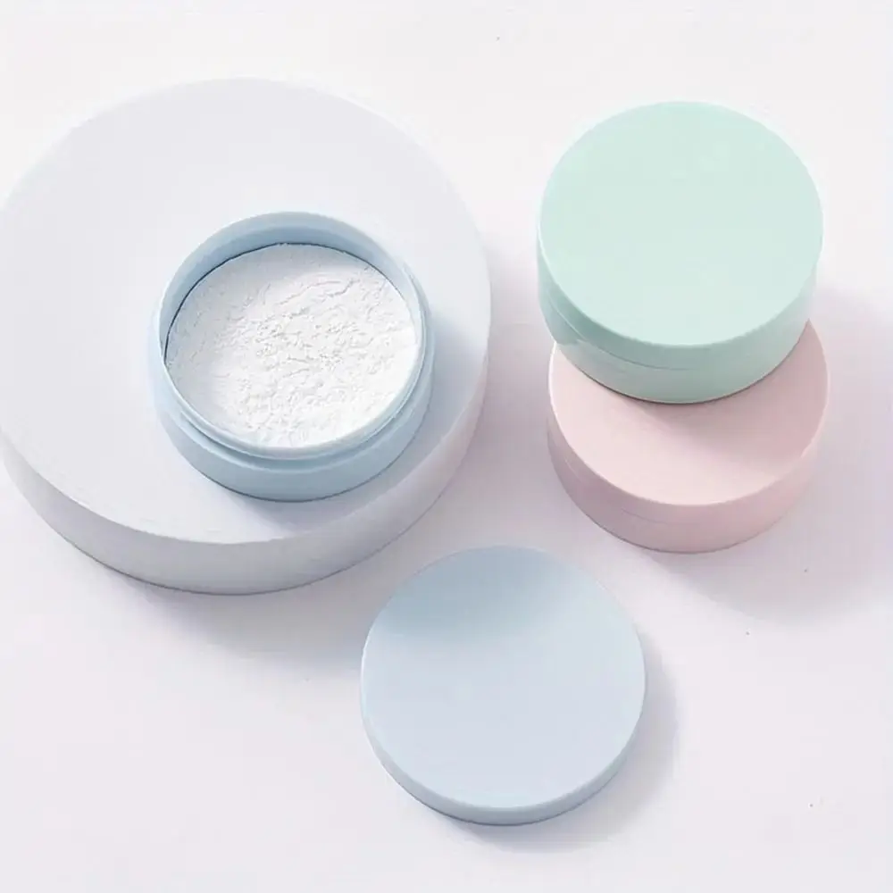 1Pcs Puff Powder Subpackage Empty Loose Powder Jars White Cap with Sifter Dispersion Powder Box Mini Macaron Cosmetics Container