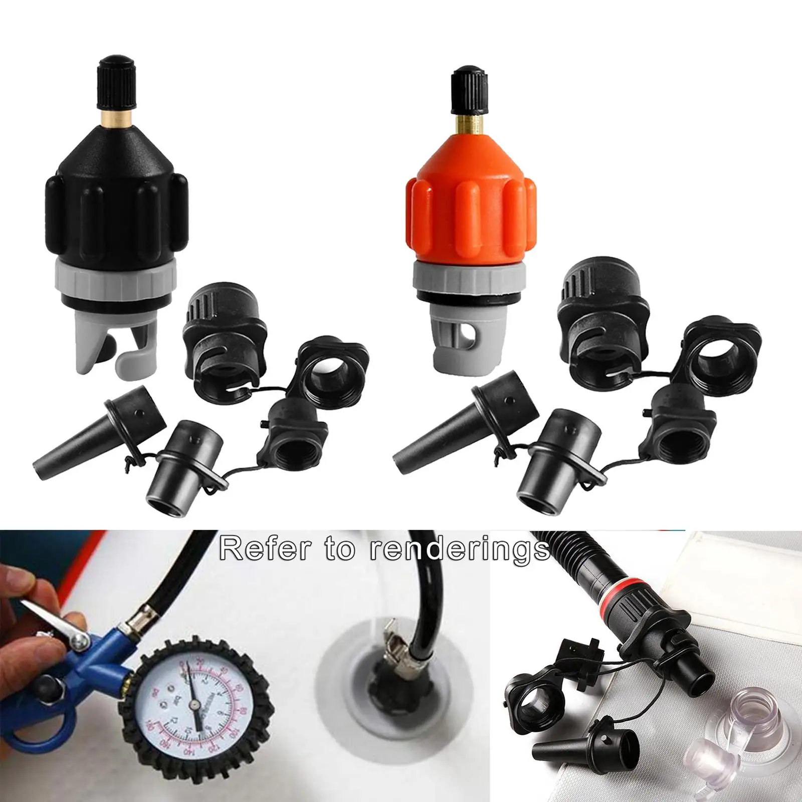 s Electric Pump Air Valve Adapter for Inflatable Boat Paddle Board Kayak
