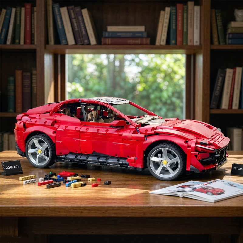 Racing Track SUV Family Car Racing Model 4045 Pieces MOC-180732 Building Blocks DIY Birthday Gift