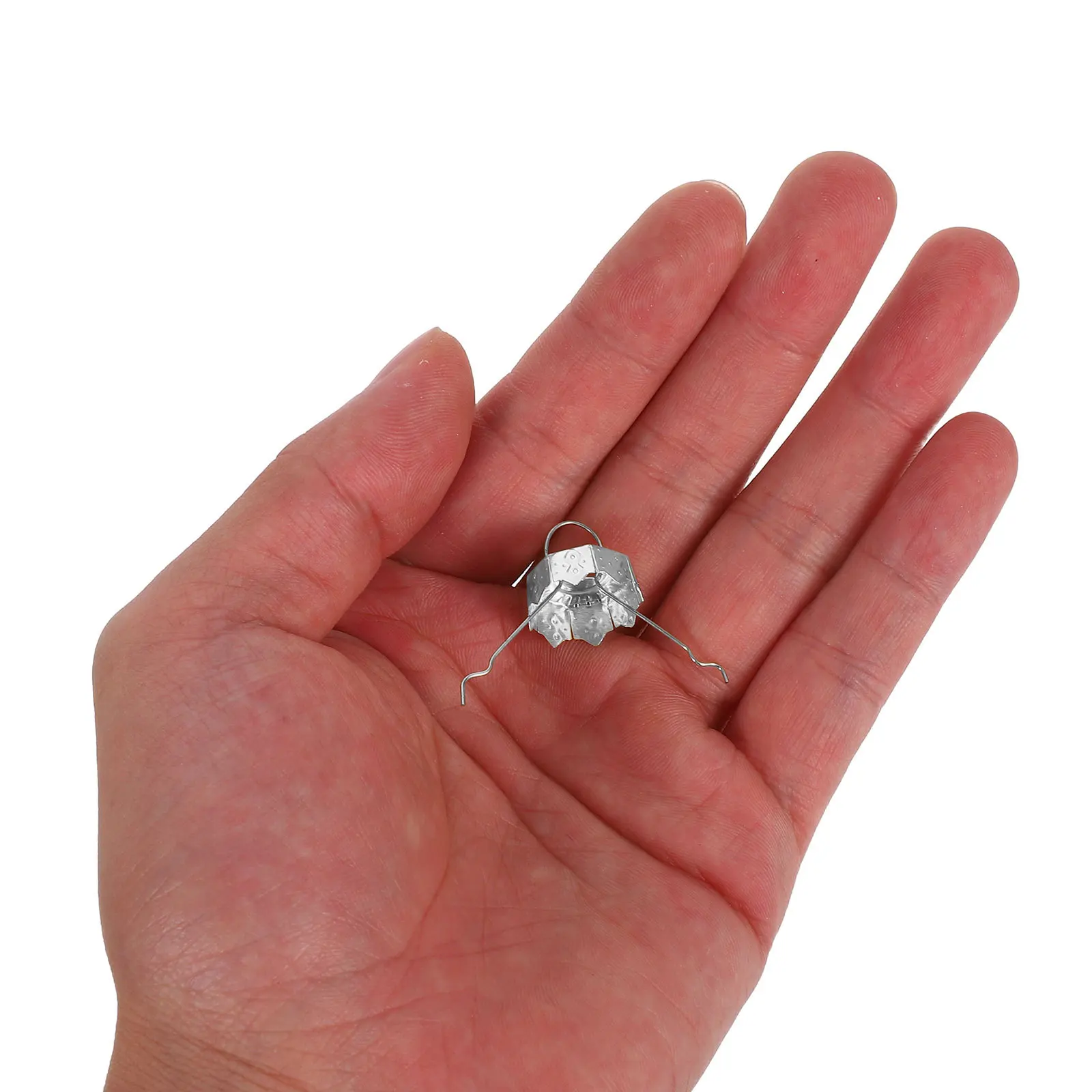 

100pcs Christmas Ornament Cap Round Metal Bauble Caps Replacement For Holiday Decorations Tree Hangers Porcelain Ceramic Glass