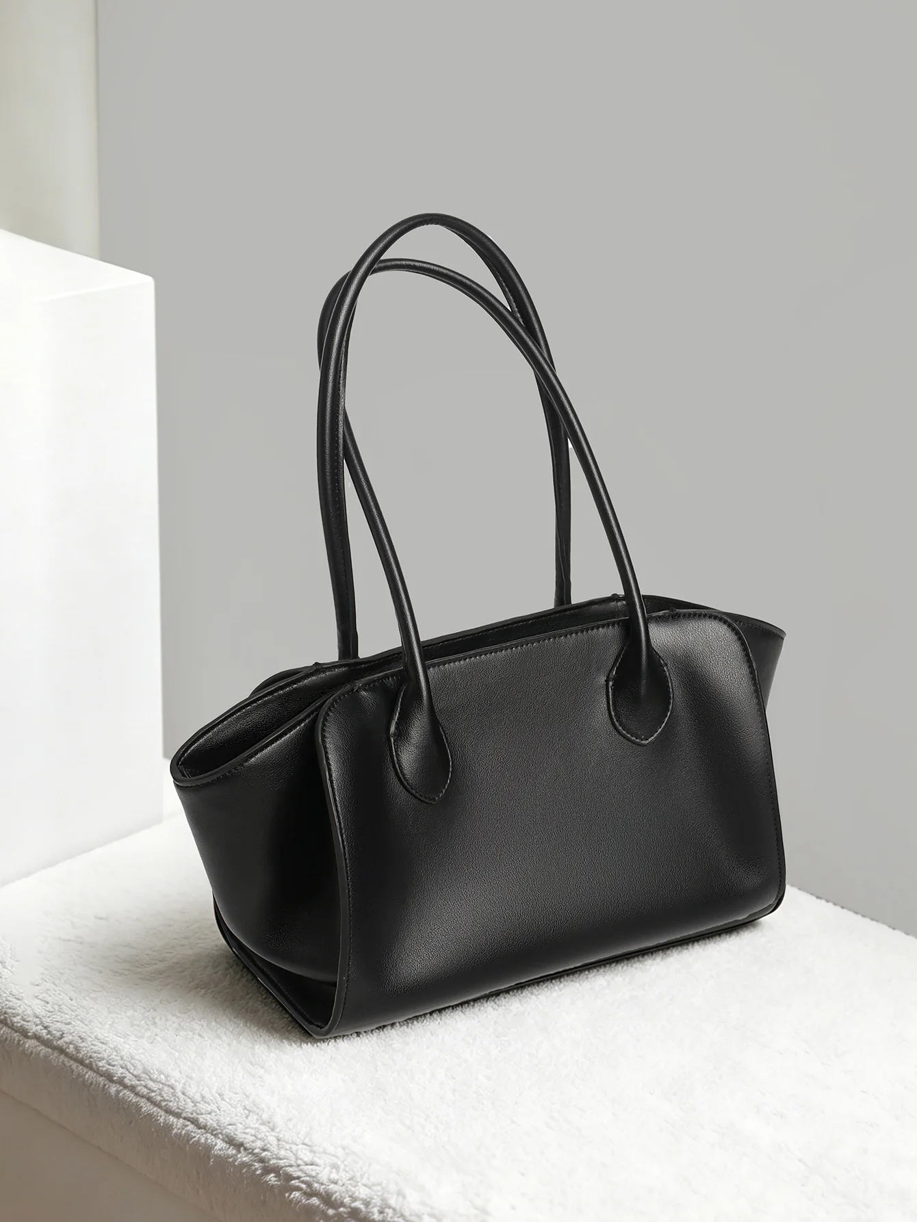 Genuine Leather Tote Bag, Women Handbag, Large Capacity TR Shopping Bag, Minimalist Kendall Style Commuter Underarm Shoulder Bag