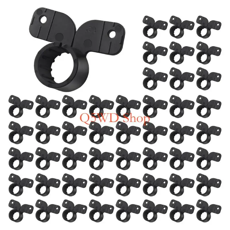 

Q5WD 50 шт. подвесные хомуты в стиле бабочки зажимы для трубок 2 отверстия монтажный ремень кронштейн для труб аксессуары