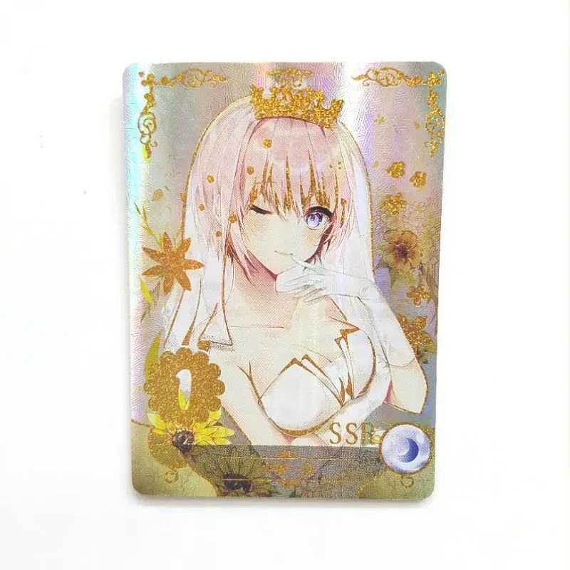 Genuine Goddess Story Ichika Nino Miku Rare SSR card cartoon Anime characters Bronzing collection Game cards Children's toys